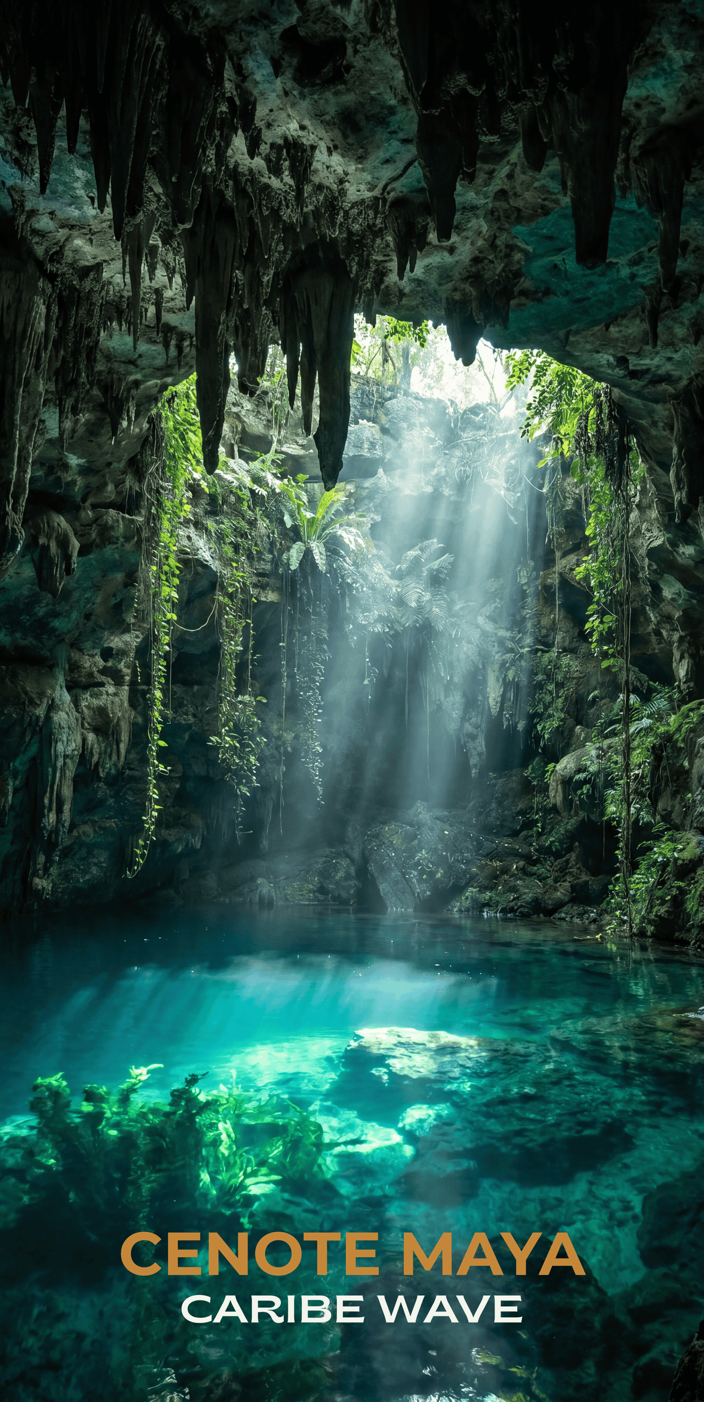 Cenote Maya | Toalla de Playa XL Reciclada RPET